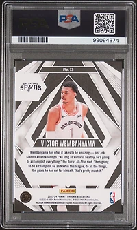 2023 Panini Phoenix Paragon 13 Victor Wembanyama Ice PSA 9