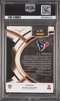 2023 Panini Select 183 Cj Stroud Die-cut Silver Prizm PSA 10