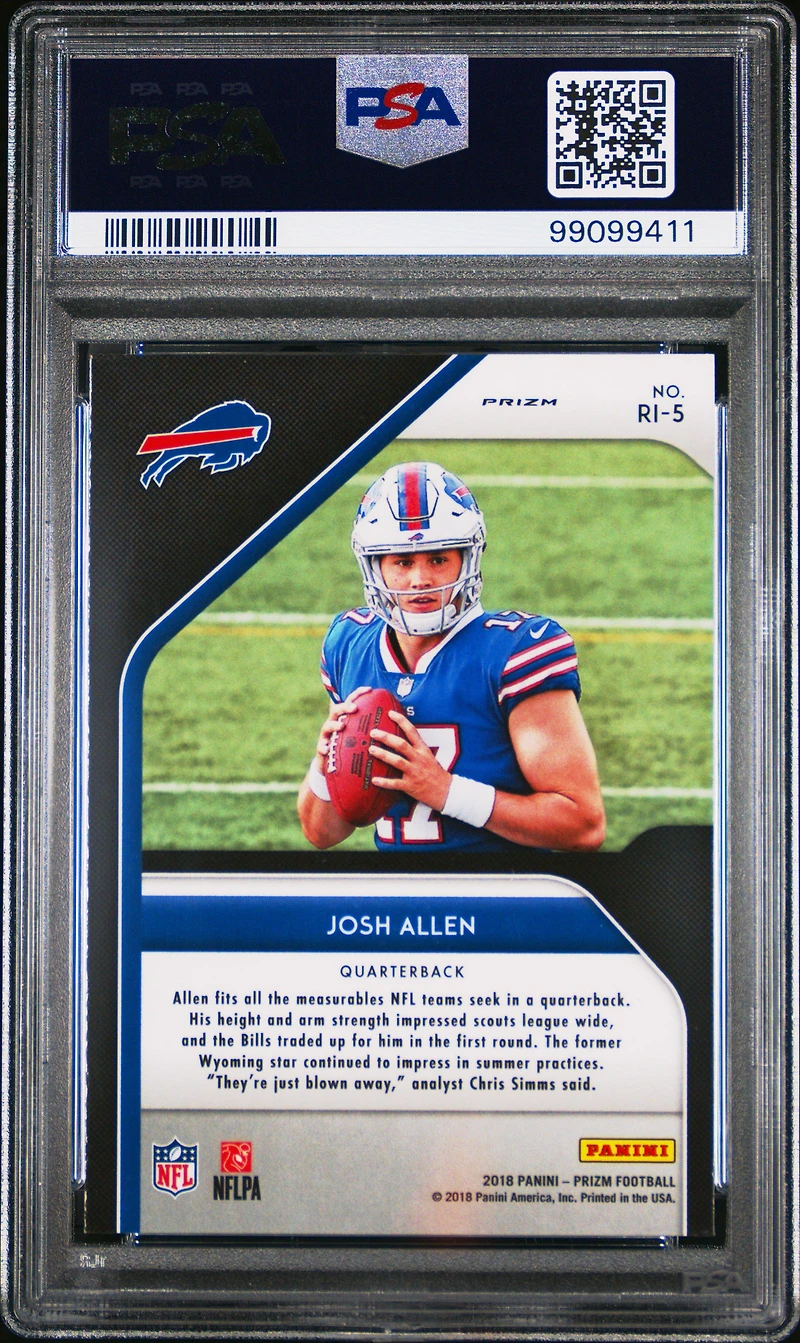 2018 Panini Prizm Rookie Introduction Ri-5 Josh Allen PSA 9