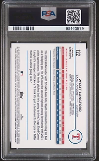 2024 Topps Chrome 122 Wyatt Langford Variation PSA 10