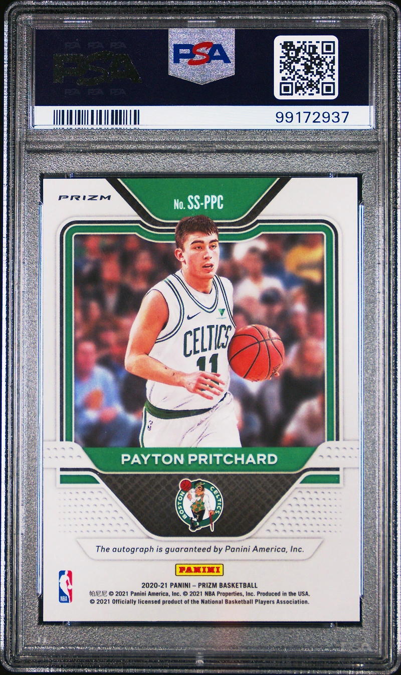 2020 Panini Prizm Sensational Signatures Ssppc Payton Pritchard Silver Prizm PSA 8
