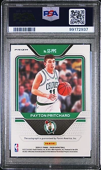 2020 Panini Prizm Sensational Signatures Ssppc Payton Pritchard Silver Prizm PSA 8