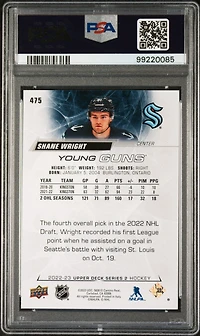 2022 Upper Deck 475 Shane Wright PSA 9