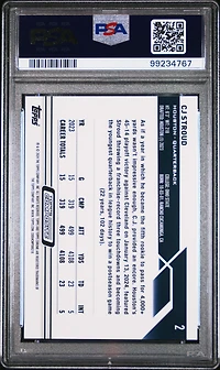 2023 Topps Composite 2 Cj Stroud Magenta Refractor PSA 9