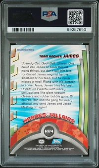 2000 Topps Pokemon Tv Animation Series 2 Heroes & Villains Hv4 James Foil PSA 9