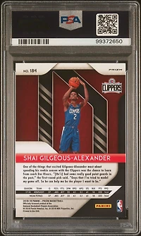 2018 Panini Prizm 184 Shai Gilgeous-alexander Silver Prizm PSA 9