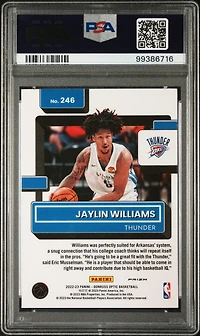 2022 Panini Donruss Optic 246 Jaylin Williams Photon PSA 10