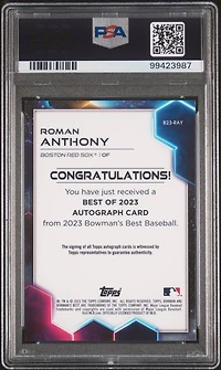 2023 Bowman's Best Best Of 2023 Autographs B23ray Roman Anthony PSA 9