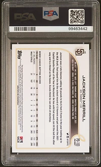 2022 Topps Pro Debut Pd103 Jackson Merrill Autograph PSA 10
