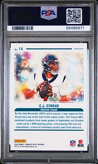2023 Panini Donruss Optic Mythical 14 Cj Stroud PSA 9