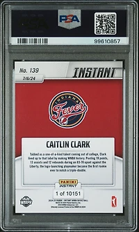 2024 Panini Instant Wnba 139 Caitlin Clark PSA 10