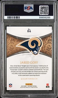 2016 Panini Crown Royale 86 Jared Goff PSA 10