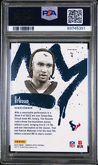 2023 Panini Donruss Optic Rookie Kings 4 Cj Stroud PSA 9