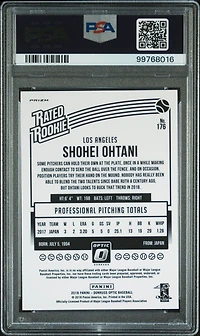 2018 Panini Donruss Optic 176 Shohei Ohtani Holo PSA 10