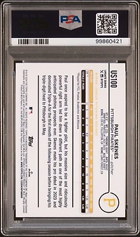 2024 Topps Update Us100 Paul Skenes Rainbow Foil PSA 10