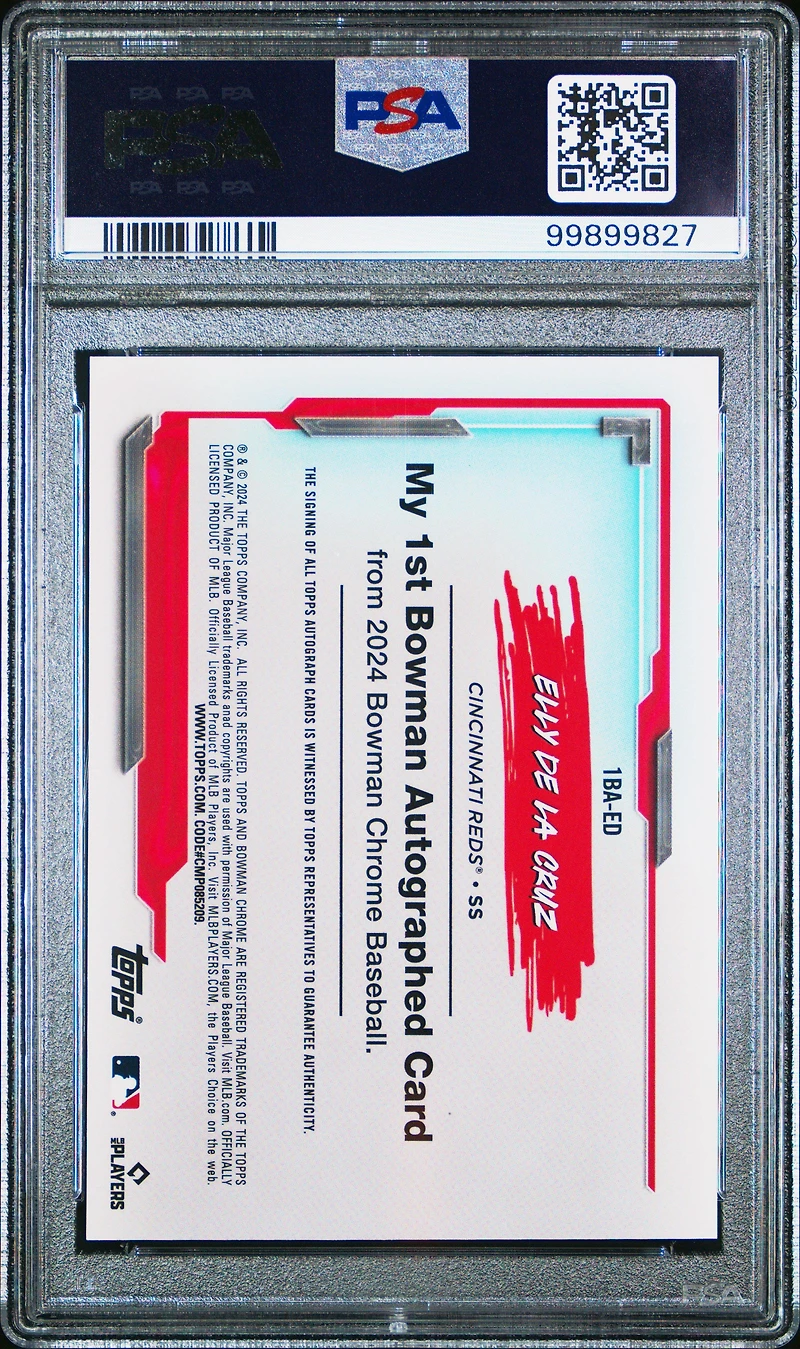 2024 Bowman Chrome My 1st Bowman Autographs 1baed Elly De La Cruz PSA 9