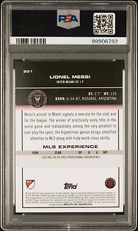 2023 Topps Mls 201 Lionel Messi Goat Variation PSA 9