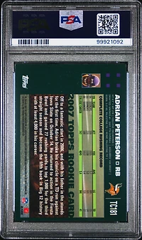 2007 Topps Chrome Tc181 Adrian Peterson PSA 8