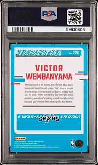 2023 Panini Donruss 220 Victor Wembanyama Red PSA 8