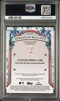 2024 Bowman Sterling Prospect Autographs Pasw Sebastian Walcott PSA 10