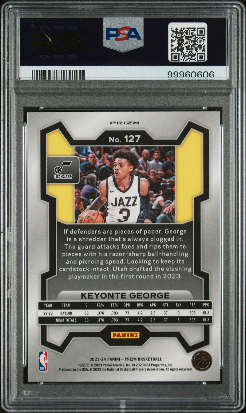 2023 Panini Prizm 127 Keyonte George Pulsar PSA 9