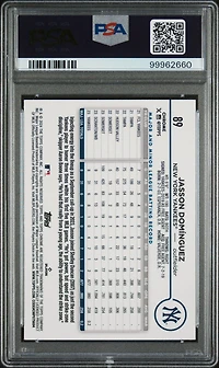 2024 Topps Chrome 89 Jasson Dominguez Prism Refractor PSA 10