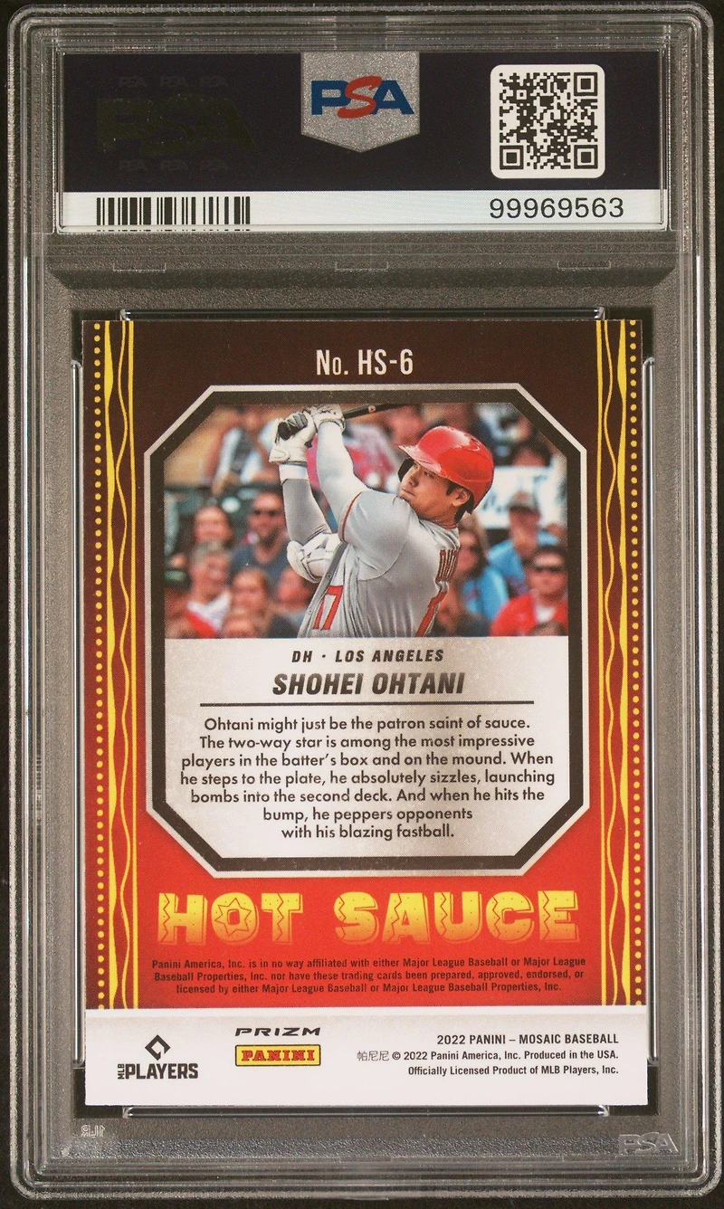 2022 Panini Mosaic Hot Sauce Hs6 Shohei Ohtani Green Mosaic PSA 10