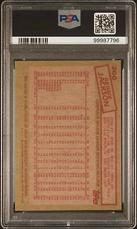 1985 Topps 200 Reggie Jackson PSA 8