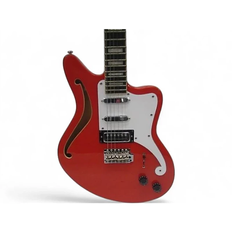 Used D'Angelico Premier Bedford SH Orange Solid Body Electric Guitar