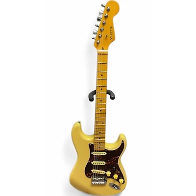 Used 1980s Schecter Guitar Research Double-Cutaway Vintage White Solid Body Electric Guitar