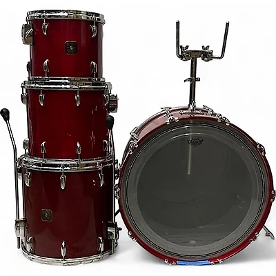 Used Gretsch Drums 4 Piece usa custom Red Drum Kit