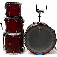 Used Gretsch Drums 4 Piece usa custom Red Drum Kit