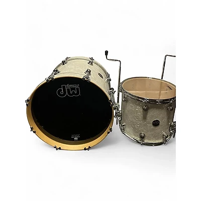 Used DW 2 Piece Performance Series White Marine Drum Kit