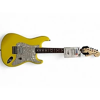 Used Fender Tom Delonge Signature Stratocaster Graffiti Yellow Solid Body Electric Guitar