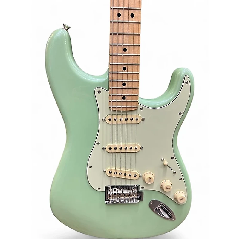 Used Fender Standard Stratocaster Light Green Solid Body Electric Guitar