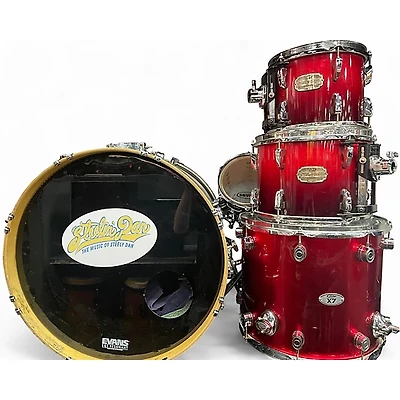 Used Pearl 5 piece SESSION Custom Candy Apple Red Drum Kit