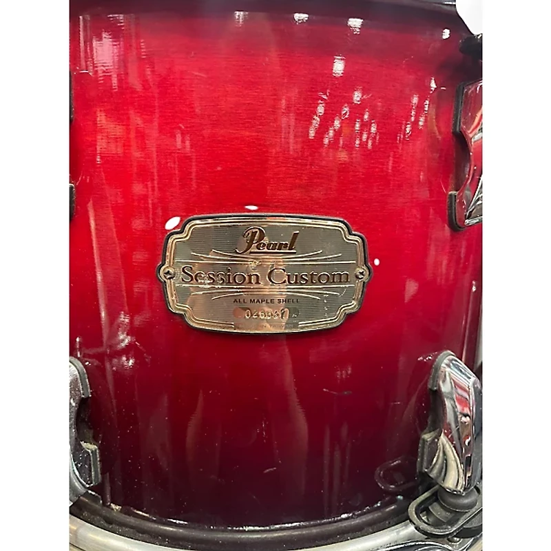 Used Pearl 5 piece SESSION Custom Candy Apple Red Drum Kit