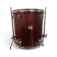 Used Ludwig 5 piece Element Evolution Chrome Red Metallic Drum Kit