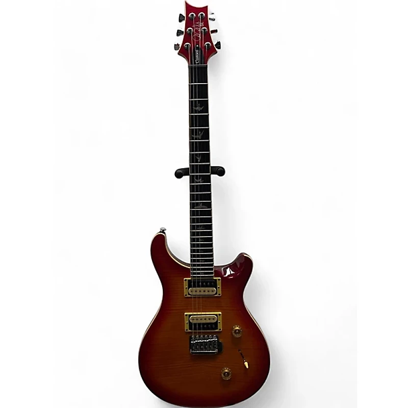 Used PRS SE Custom Cherry Sunburst Solid Body Electric Guitar