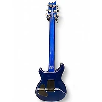 Used PRS SE Custom 24 Blue Ghost Flames Solid Body Electric Guitar
