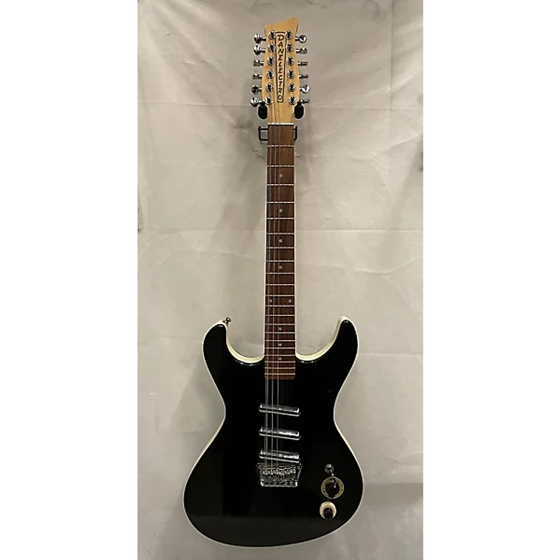 Used Danelectro Hodad 12 string Black Sparkle Solid Body Electric Guitar