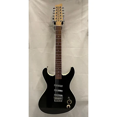 Used Danelectro Hodad 12 string Black Sparkle Solid Body Electric Guitar