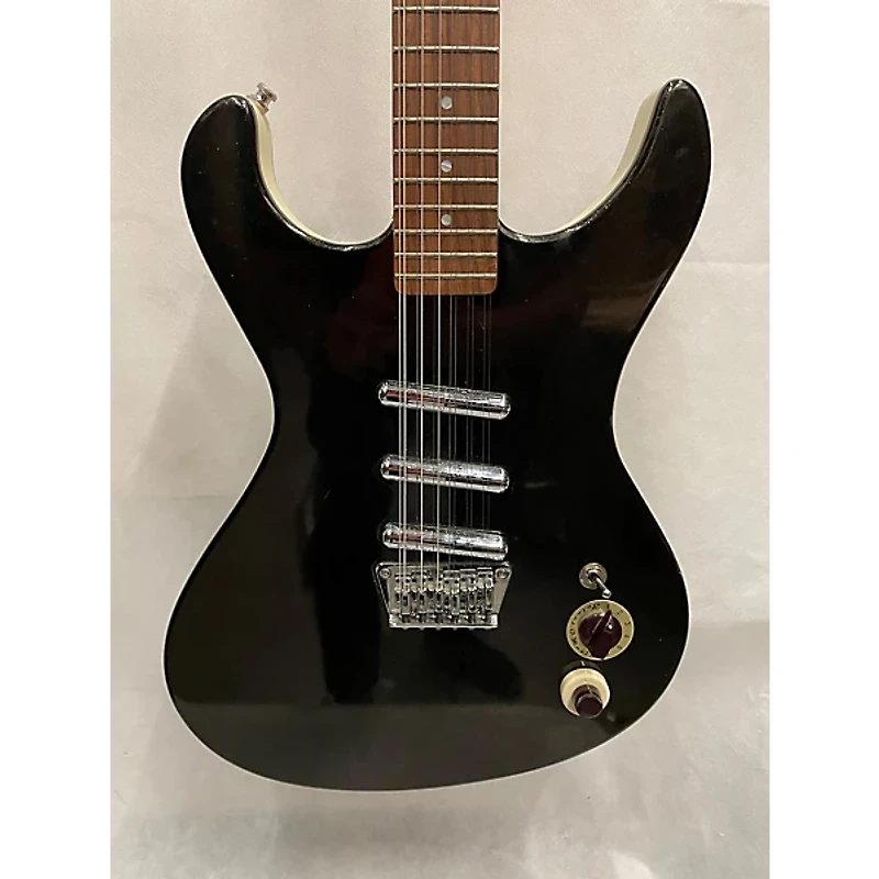 Used Danelectro Hodad 12 string Black Sparkle Solid Body Electric Guitar