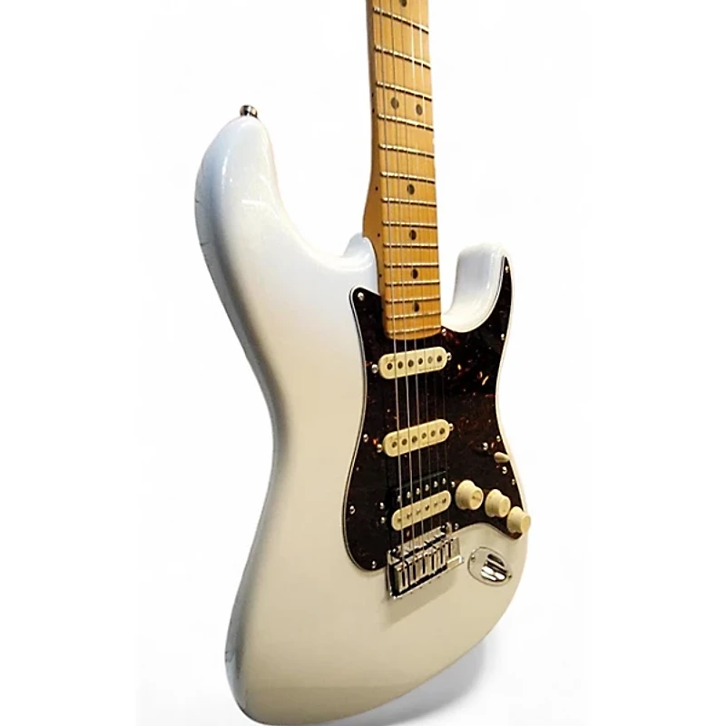 Used Fender American Ultra Stratocaster HSS ARTIC PEARL Solid Body Electric Guitar