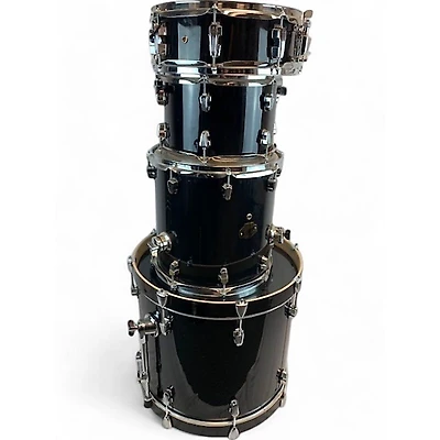 Used Ludwig 4 piece Element Black Drum Kit