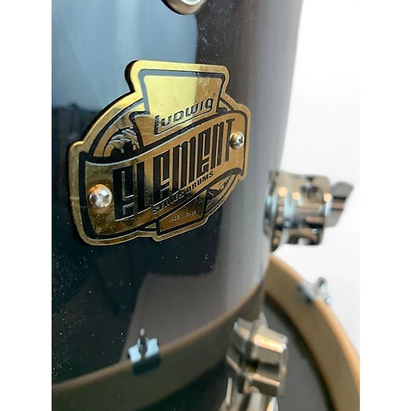 Used Ludwig 4 piece Element Black Drum Kit