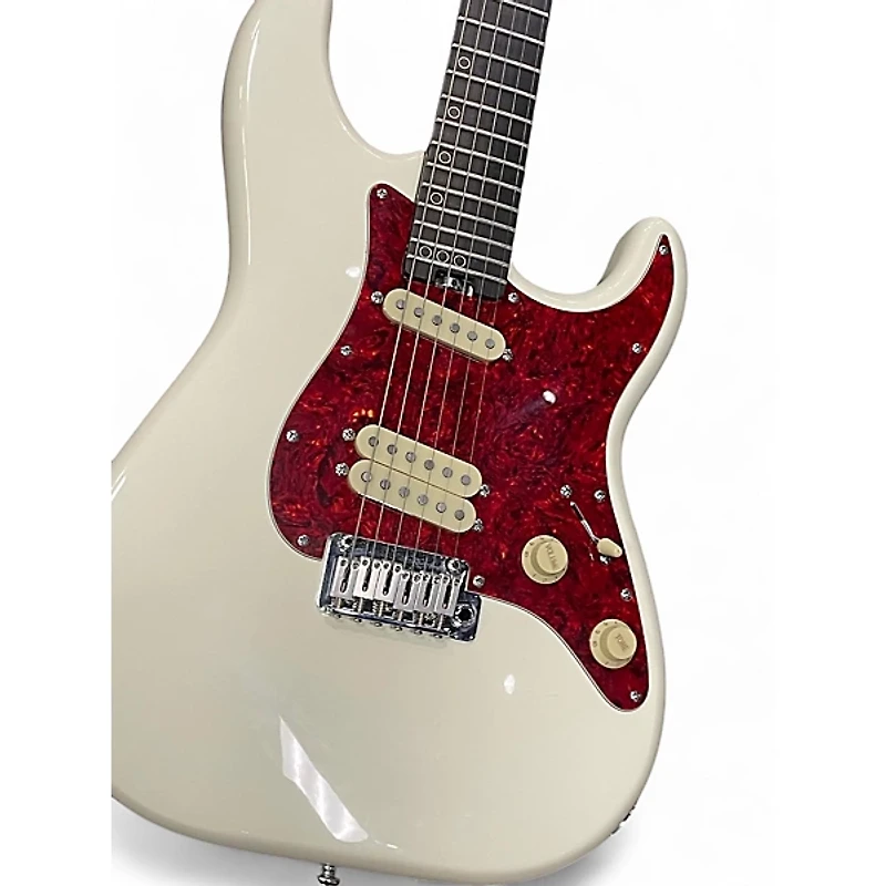 Used Schecter Guitar Research MV-6 White Solid Body Electric Guitar