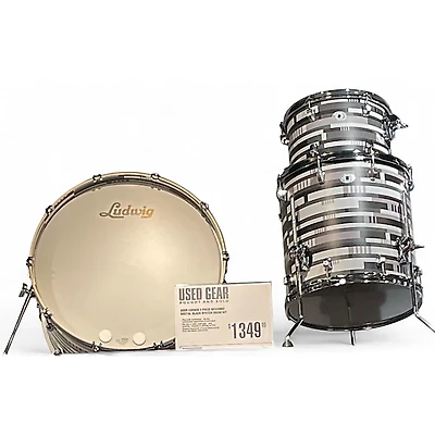 Used Ludwig 3 piece Neusonic Digital Black Oyster Drum Kit