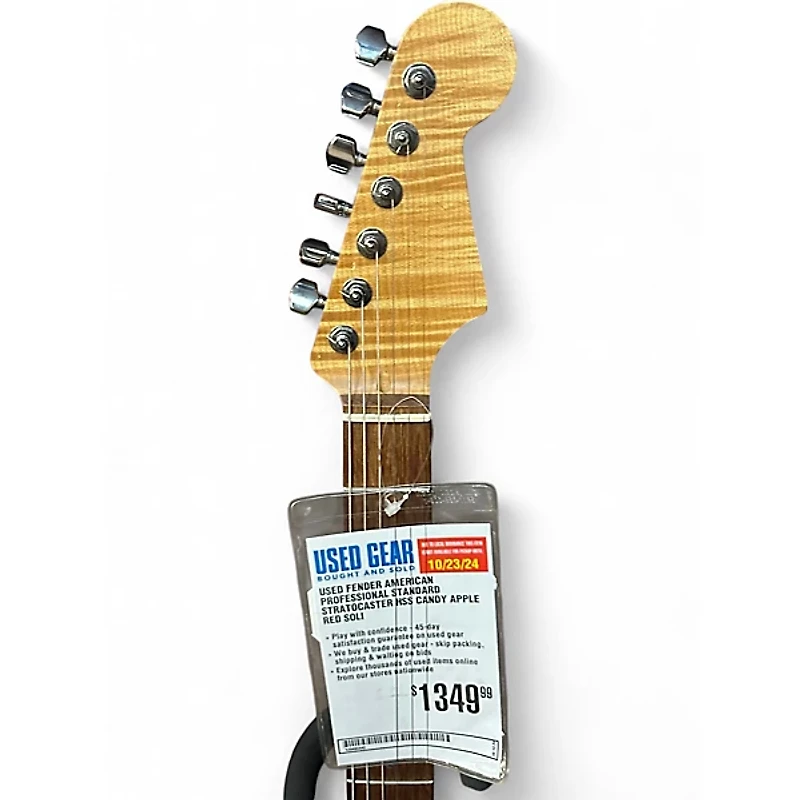 Used Fender American Professional Standard Stratocaster HSS Candy Apple Red Solid Body Electric Guitar