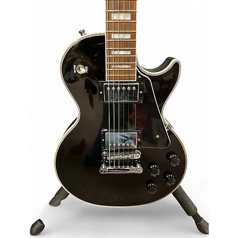 Used Gibson Les Paul Classic Custom Black Solid Body Electric Guitar